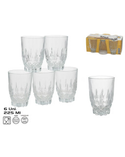 Klaasid (6 tk), 225 ml, 10 x 7 x 7 cm, kitchen&go