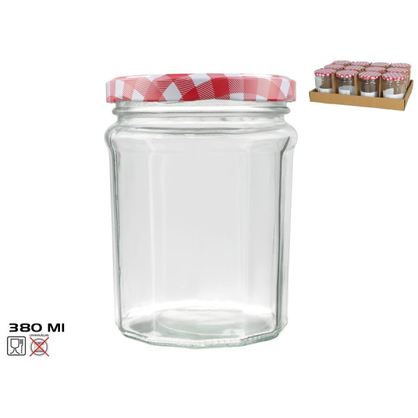 Klaaspurk siena 380 ml, 8,5x8,5x11,5 cm, kitchen&go