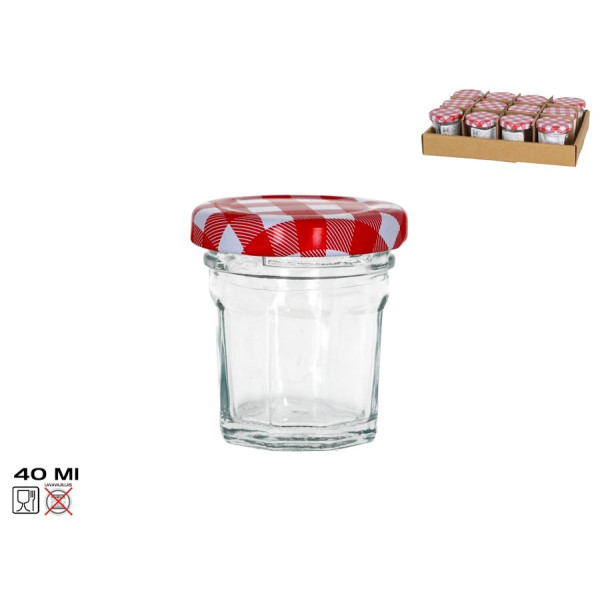Klaaspurk siena 40 ml, 5x5x5,5 cm, kitchen&go