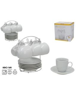6 tassi ja alustassi komplekt alusega, 20,5 x 19 x 15 cm, kitchen&go 6 tassi ja alustassi komplekt alusega, 20,5 x 19 x 15 cm, kitchen&go