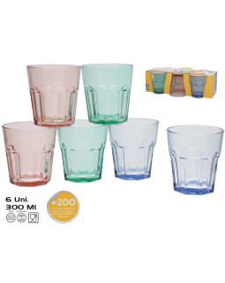 Klaasid (6 tk) 300 ml, 9 x 8,7 x 8,7 cm, kitchen&go