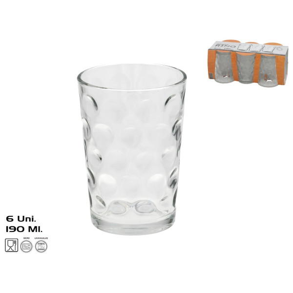 Klaasid (6 tk) 190 ml, 10 x 9 x 7 cm, kitchen&go
