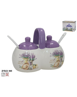 Suhkrutoos / soolatoos lusikaga 250 ml roosa dolomiit, 9,5x15x12 cm, kitchen&go