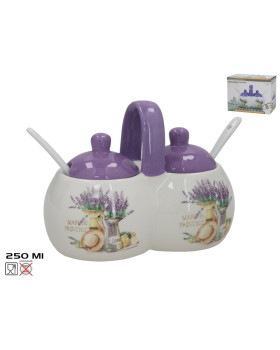 Suhkrutoos / soolatoos lusikaga 250 ml roosa dolomiit, 9,5x15x12 cm, kitchen&go