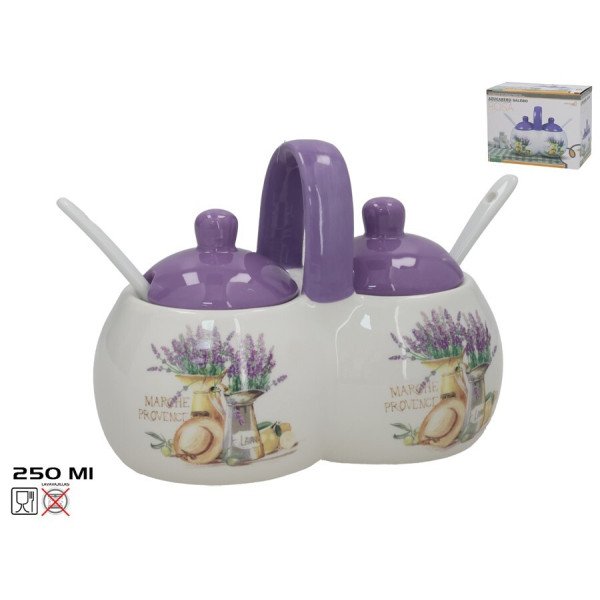 Suhkrutoos / soolatoos lusikaga 250 ml roosa dolomiit, 9,5x15x12 cm, kitchen&go
