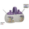 Suhkrutoos / soolatoos lusikaga 250 ml roosa dolomiit, 9,5x15x12 cm, kitchen&go