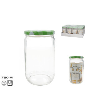 Klaaspurk 720 ml, 8,5x8,5x15 cm, kitchen&go