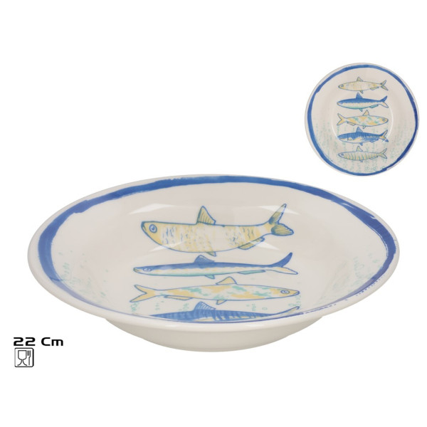Sügav taldrik 22 cm, 21,5x21,5x4,5 cm, kitchen&go