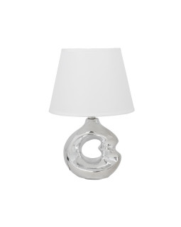 Keraamiline laualamp, hõbedane, 22.50 × 22.50 × 33.00 cm, decorlife