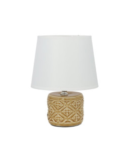 Kreemikas keraamiline laualamp, 18.00 × 18.00 × 23.00 cm, decorlife
