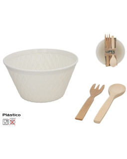 Salatikauss 4 l tarvikutega, 25,5x25,5x13 cm, lufex