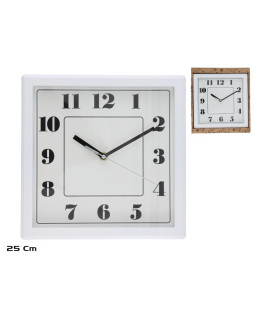 Valge seinakell, 25 x 25 x 4 cm, decorlife