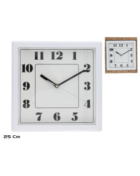 Valge seinakell, 25 x 25 x 4 cm, decorlife