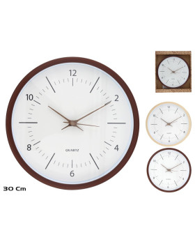 Puiduefektiga seinakell 30 cm, 2 varianti, 30 x 30 x 4 cm, decorlife Puiduefektiga seinakell 30 cm, 2 varianti, 30 x 30 x 4 cm, decorlife