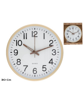 Puiduefektiga seinakell 30 cm, 30 x 30 x 4,5 cm, decorlife Puiduefektiga seinakell 30 cm, 30 x 30 x 4,5 cm, decorlife