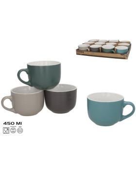 Kruus 450 ml, 4 värvi, 10,5x14,5x8,5 cm, kitchen&go