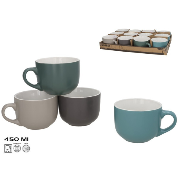 Kruus 450 ml, 4 värvi, 10,5x14,5x8,5 cm, kitchen&go