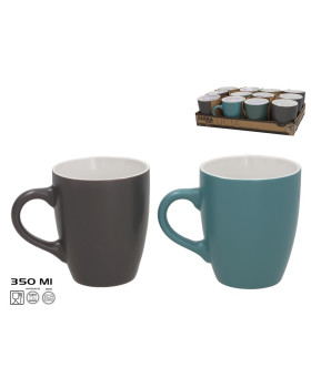 Kruus 350 ml, 4 värvi, 9x12,5x10,5 cm, kitchen&go