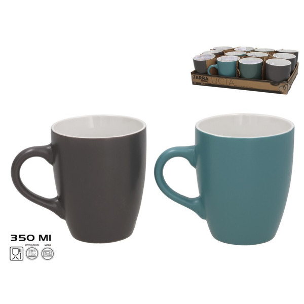 Kruus 350 ml, 4 värvi, 9x12,5x10,5 cm, kitchen&go