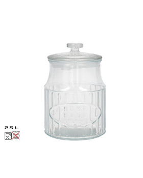 Vintage klaaspurk, 2.5 l, 15.50 x 15.50 x 23.00, kitchen&go
