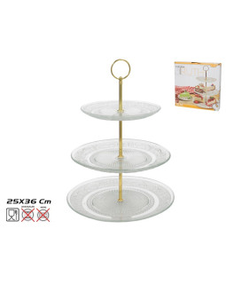 Kolmekorruseline tordialus, 36 x 25 x 25 cm, kitchen&go