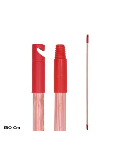 Ergoclean puidust vars, 130 cm, punane, 2.50 x 2.50 x 130.00