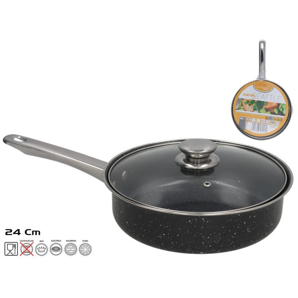 Praepann kaanega 24 cm, 24x39,5x10 cm, kitchen&go