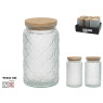 Klaaspurk bambuskaanega, 930 ml, 10.00 x 10.00 x 18.00, kitchen&go