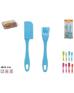 Silikoonist köögilabida ja pintsli komplekt, 4 varianti, 8,5 x 3,5 x 1 cm, gerimport