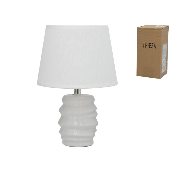 Valge laualamp, 18.00 × 18.00 × 27.00 cm, decorlife