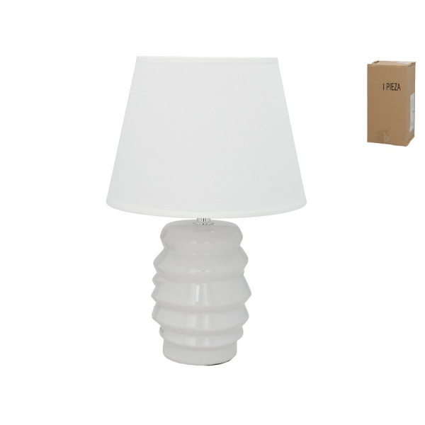 Valge laualamp, 22.00 × 22.00 × 34.00 cm, decorlife