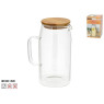 Klaaskann bambuskaanega, 1.1 l, 10.00 x 16.00 x 19.00, kitchen&go