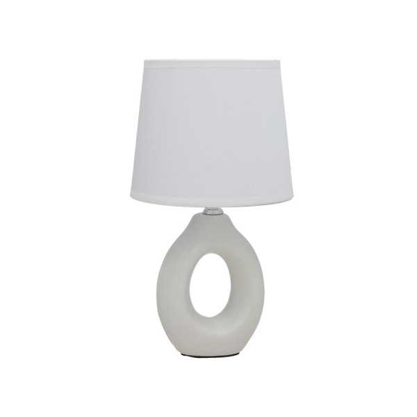 Keraamiline laualamp malik, valge, 16.00 × 16.00 × 28.00 cm, decorlife