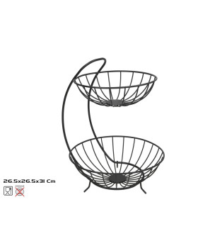 Kahekorruseline puuviljakauss 26,5 x 26,5 x 31 cm, kitchen&go