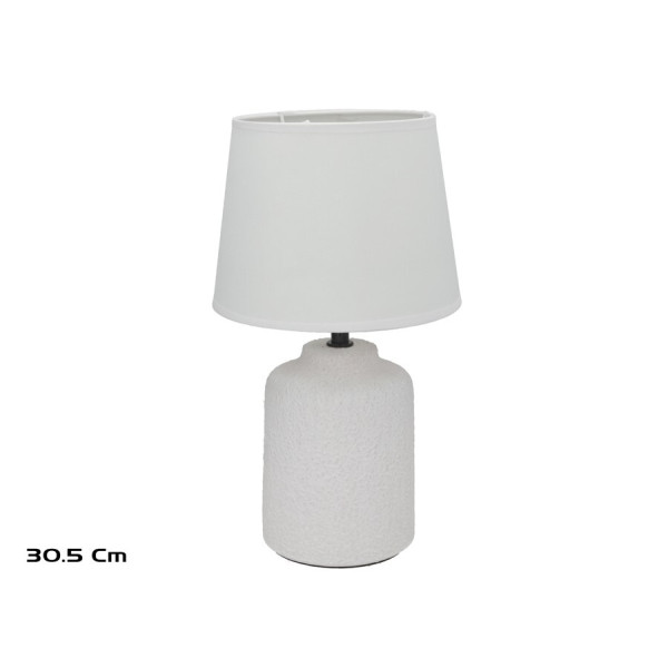 Keraamiline laualamp papalu, valge, 18.00 × 18.00 × 30.50 cm, decorlife