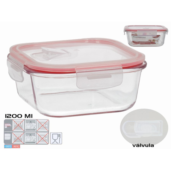 Kandiline lõunakarp 1200 ml, 7,5 x 18 x 18 cm, kitchen&go