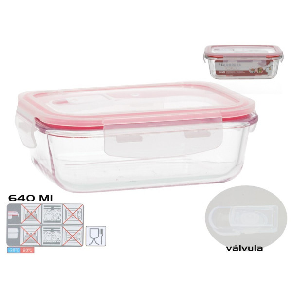 Ristkülikukujuline lõunakarp 640 ml, 6,5 x 17,5 x 13 cm, kitchen&go