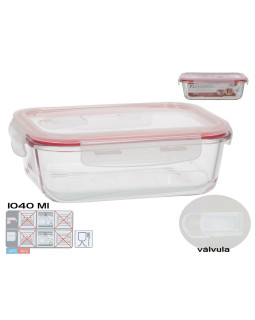 Ristkülikukujuline lõunakarp 1040 ml, 6,5 x 20,5 x 15,5 cm, kitchen&go