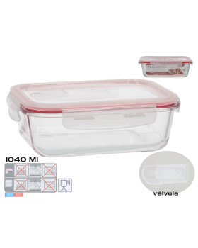 Ristkülikukujuline lõunakarp 1040 ml, 6,5 x 20,5 x 15,5 cm, kitchen&go