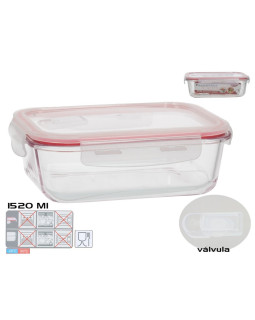 Ristkülikukujuline lõunakarp 1520 ml, 7,5 x 22,5 x 17,5 cm, kitchen&go