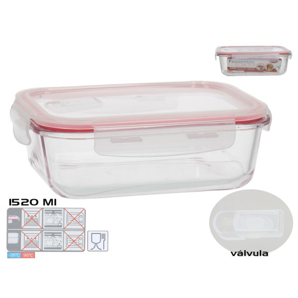 Ristkülikukujuline lõunakarp 1520 ml, 7,5 x 22,5 x 17,5 cm, kitchen&go