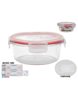 Ümmargune lõunakarp 400 ml, 6 x 13,5 x 13,5 cm, kitchen&go Ümmargune lõunakarp 400 ml, 6 x 13,5 x 13,5 cm, kitchen&go