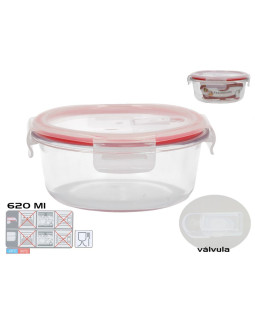 Ümmargune lõunakarp 620 ml, 7 x 15,5 x 15,5 cm, kitchen&go Ümmargune lõunakarp 620 ml, 7 x 15,5 x 15,5 cm, kitchen&go