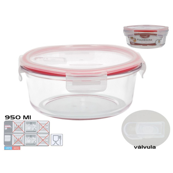 Ümmargune lõunakarp 950 ml, 7,5 x 17,5 x 17,5 cm, kitchen&go