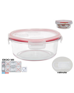 Ümmargune lõunakarp 1300 ml, 8,5 x 20 x 20 cm, kitchen&go Ümmargune lõunakarp 1300 ml, 8,5 x 20 x 20 cm, kitchen&go