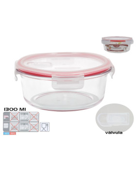Ümmargune lõunakarp 1300 ml, 8,5 x 20 x 20 cm, kitchen&go
