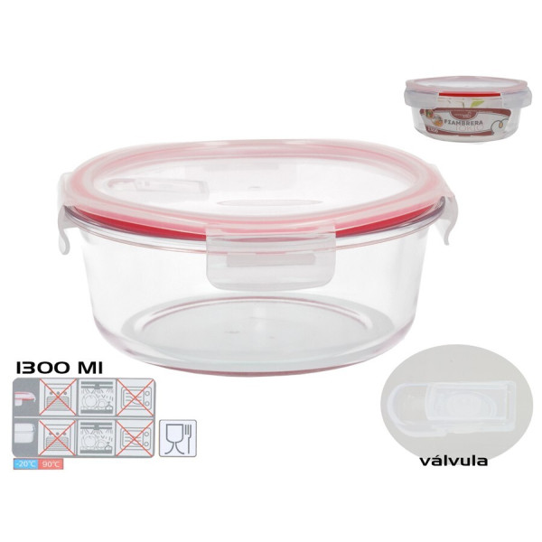 Ümmargune lõunakarp 1300 ml, 8,5 x 20 x 20 cm, kitchen&go