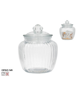 Greta klaaspurk, 1350 ml, 14.00 x 14.00 x 17.00, kitchen&go
