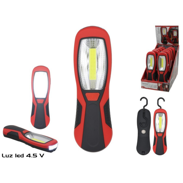 Led-taskulamp konksu ja magnetiga gerimport, 4,5 v, 6,5 × 3,5 × 20 cm, 3 × aaa