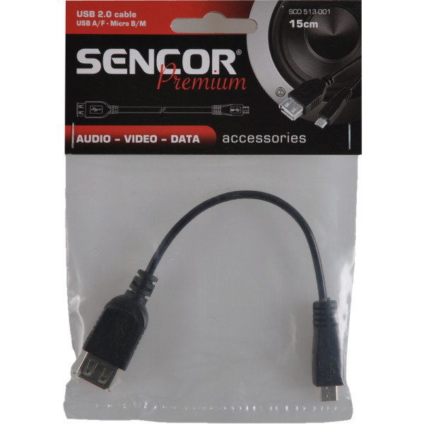 Sencor usb 2.0 kaabel, a/f-mikro b/